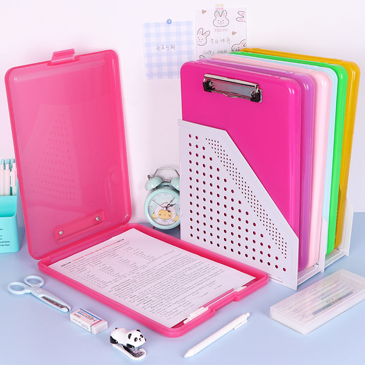 Large Capacity A4 File Organizer With Board Clip