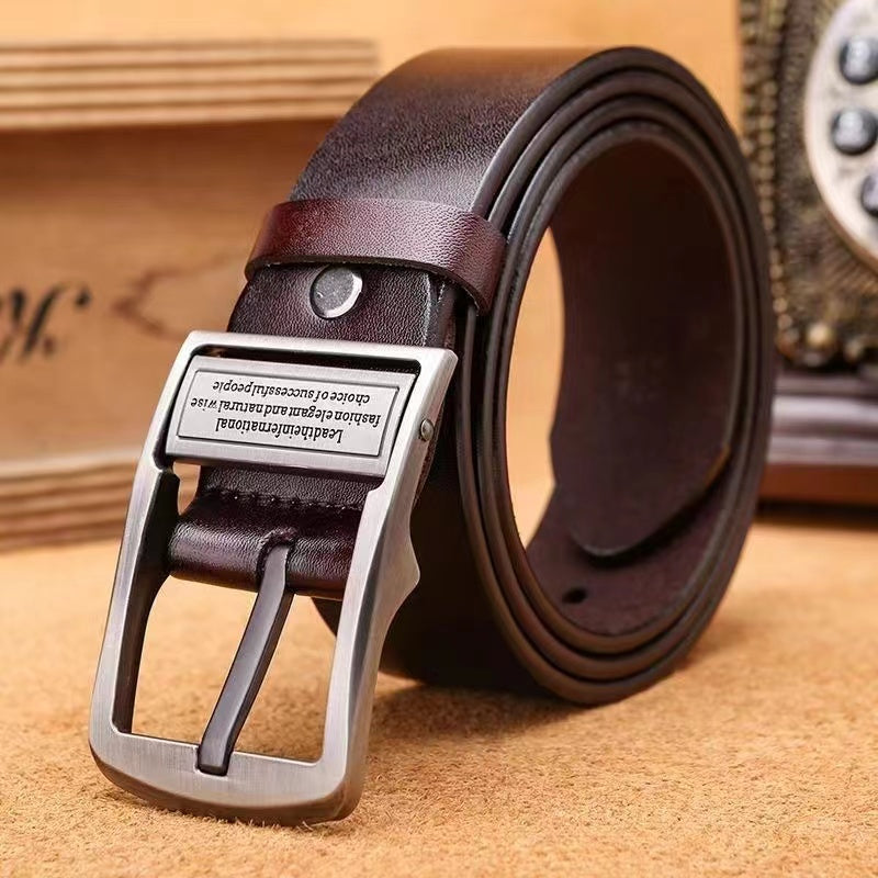 New Leather Cowhide Men's Belt