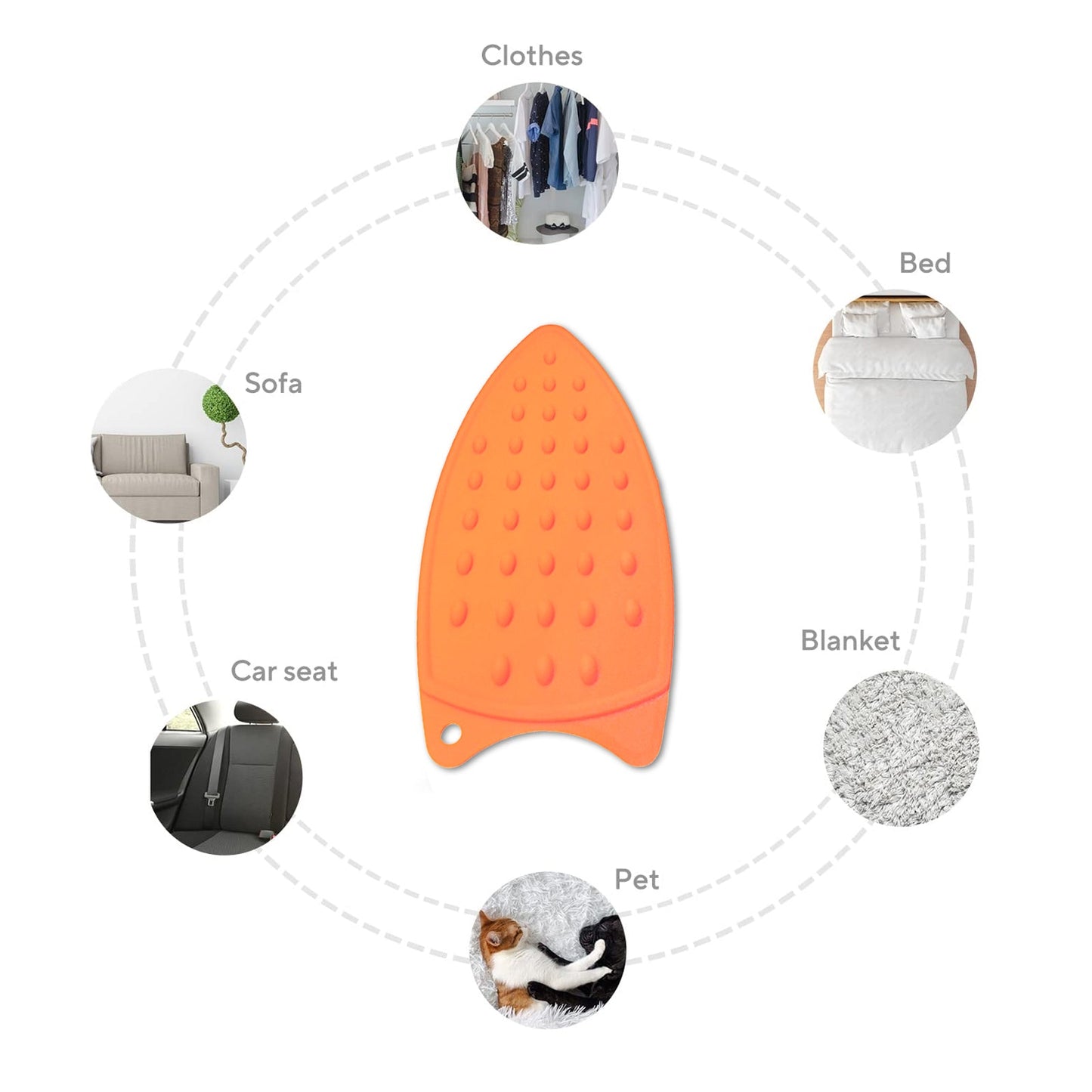 Heat-Resistant Silicone Iron Rest Pad for Ironing Board Steam Compact Iron