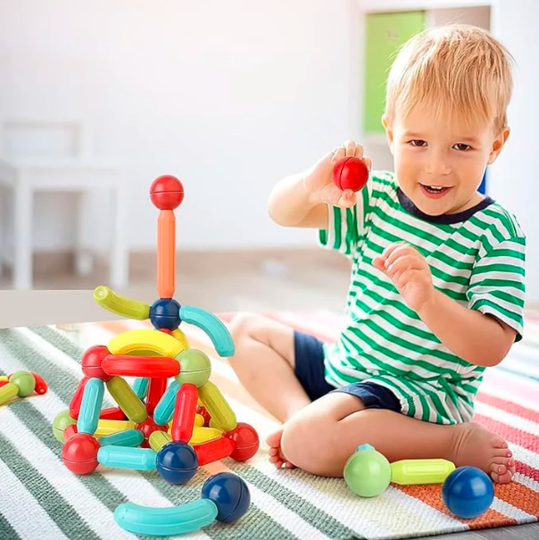 Magnetic Sticks Blocks Game (63 pcs)