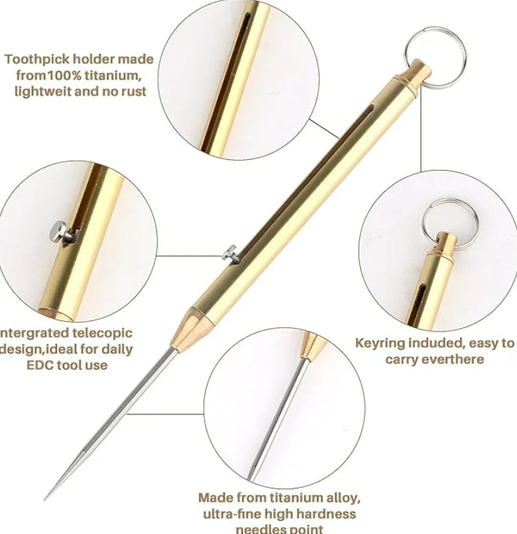 Retractable Titanium Toothpick