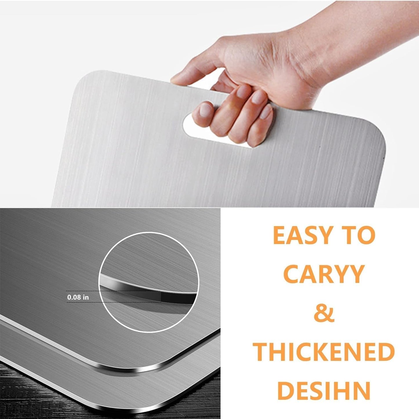 Stainless steel cutting board